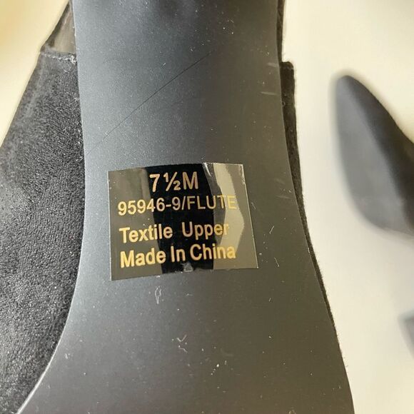 Penny Loves Kenneth Black Suede Chunky Heels Size 7.5M EUC - Picture 6 of 6